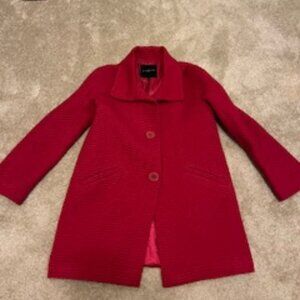 Talbots raspberry car coat size 4P